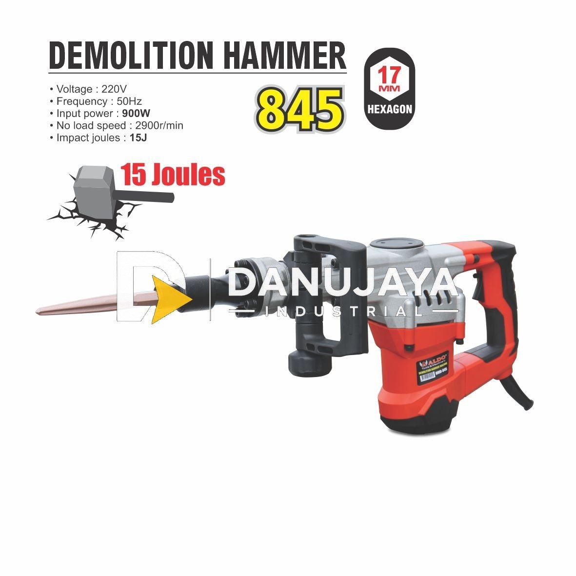 Mesin demolition hammer merk ALDO 845