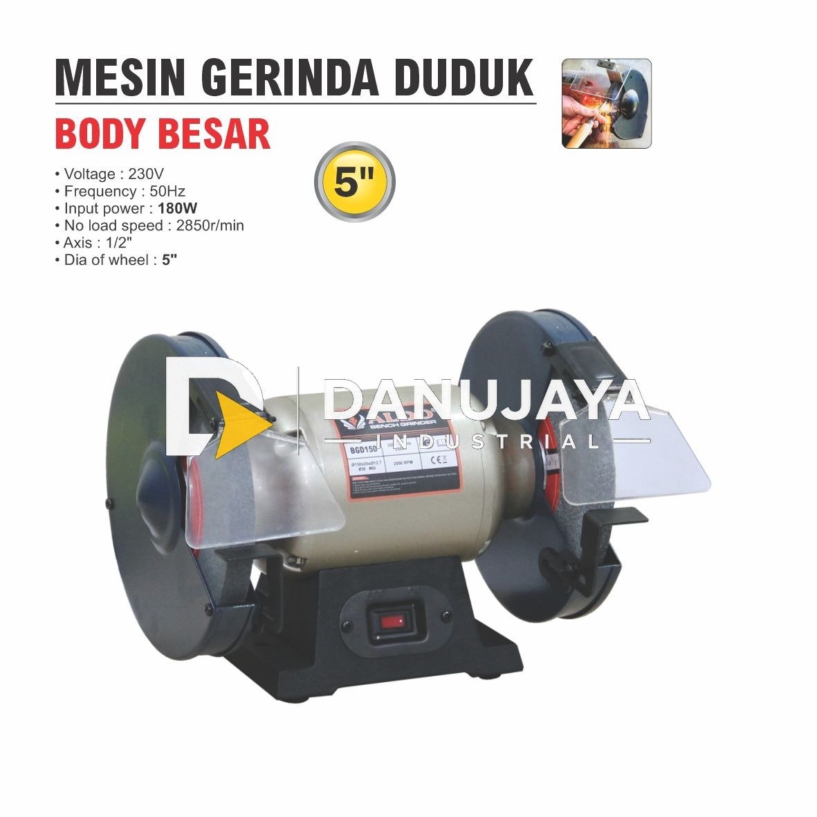 MESIN GURINDA DUDUK BODY BESAR / BENCH GRINDER MACHINE / BENCH GRINDER / MESIN GERINDA GURINDA DUDUK MERK ALDO