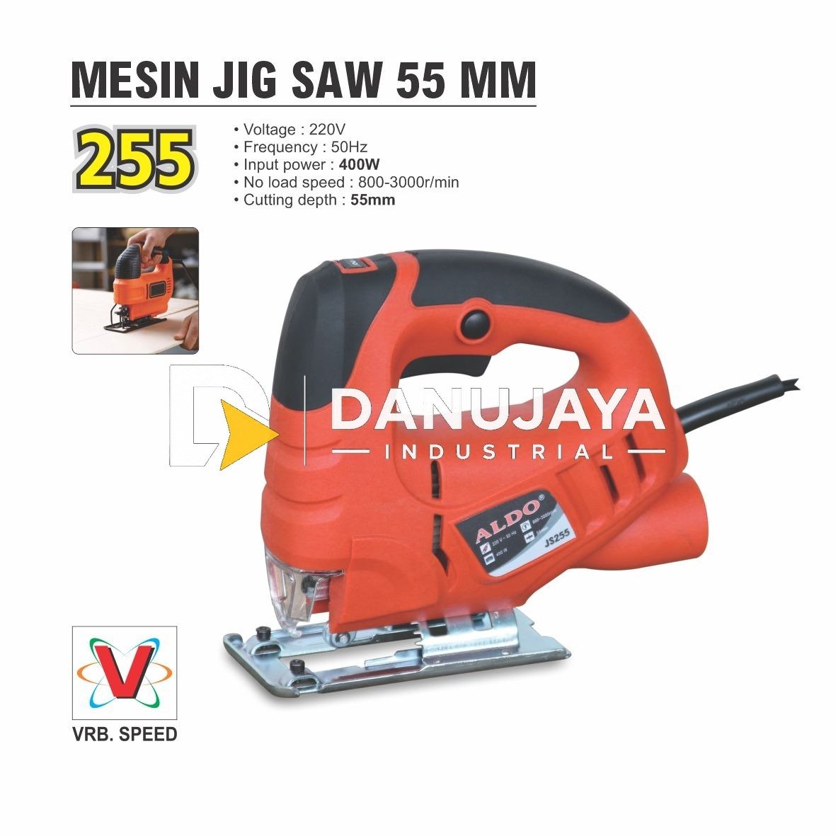 Mesin jig saw 55mm merk ALDO 255