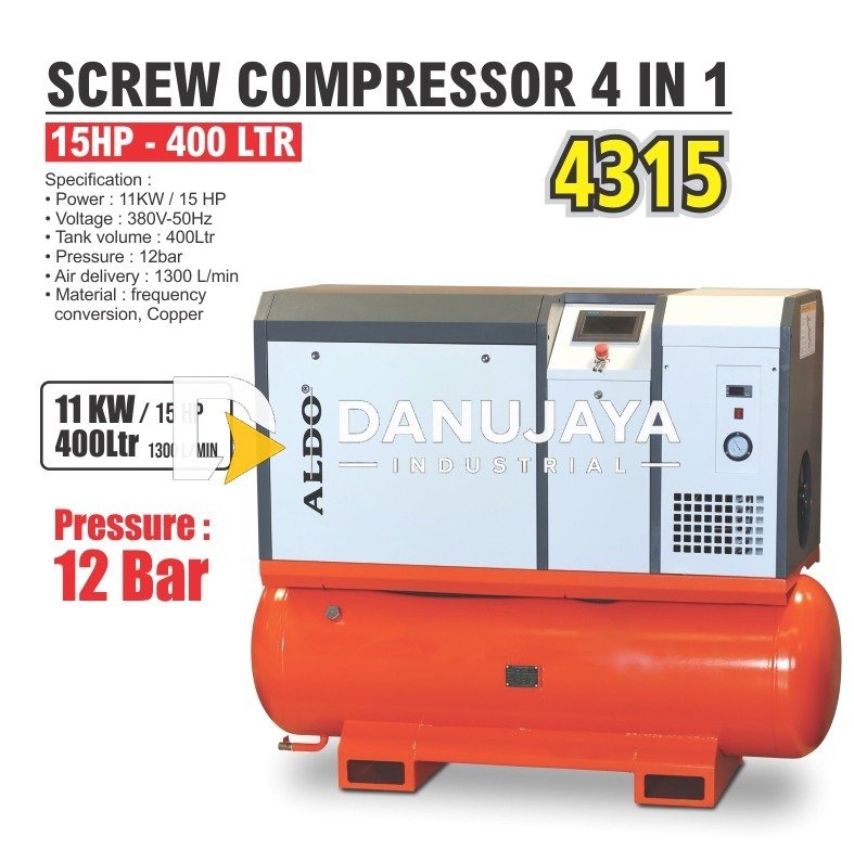 MESIN KOMPRESOR ANGIN / COMPRESOR BELT 1/2 HP (GENIO 2051-60) ALDO