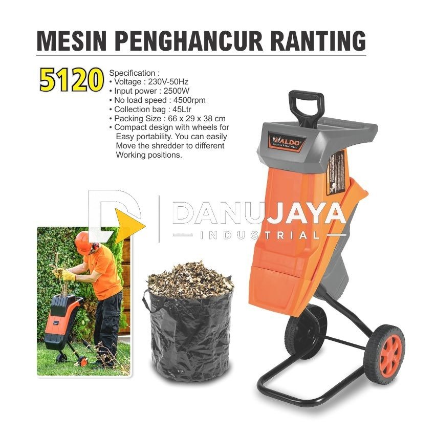 MESIN PENGHANCUR RANTING 5120 /DAHAN / KAYU KECIL / ELECTRIC SHARDDER
