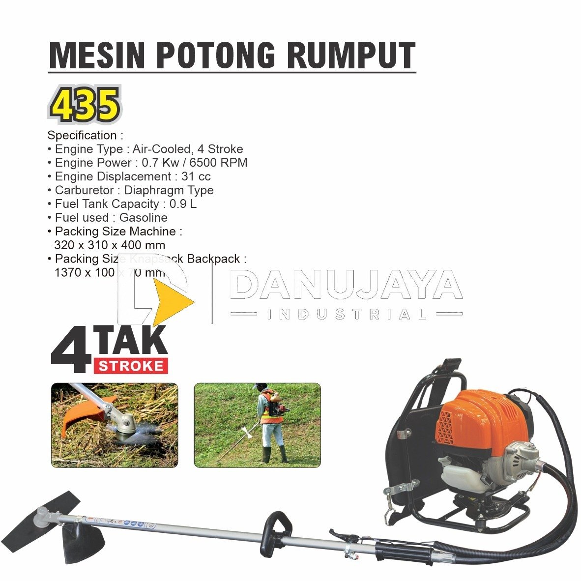 MESIN POTONG RUMPUT 435 4 TAK / BRUSH CUTTER / / BRUSH CUTTER MACHINE / BRUSH CUTTER / MESIN POTONG RUMPUT BENSIN / POTONG RUMPUT GENDONG