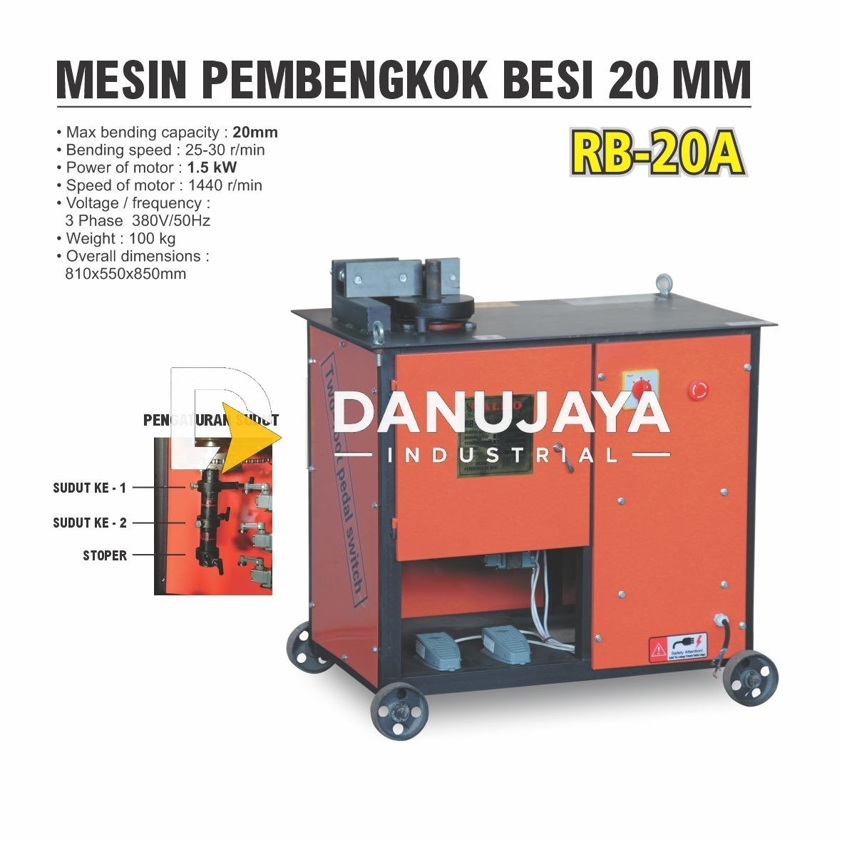 MESIN REBAR BENDER 32 MM RB-1532 / REBAR BENDER MACHINE / ELECTRIC REBAR BENDER / MESIN TEKUK BESI BETON LISTRIK MERK ALDO