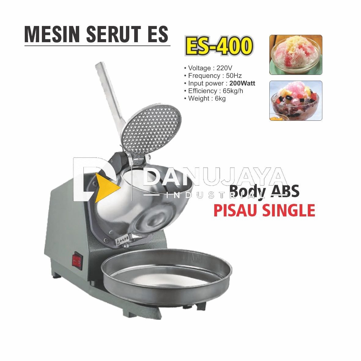 MESIN SERUT ES ES-400 1 PISAU / ICE CRUSHER / ALAT SERUT ES MERK ALDO