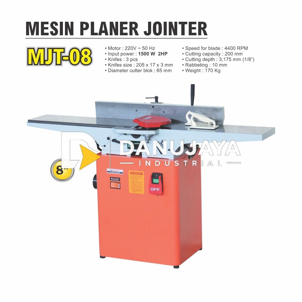 MESIN SERUT KAYU / MESIN PLANER / ELECTRIC PLANER TYPE : 3300 ALDO