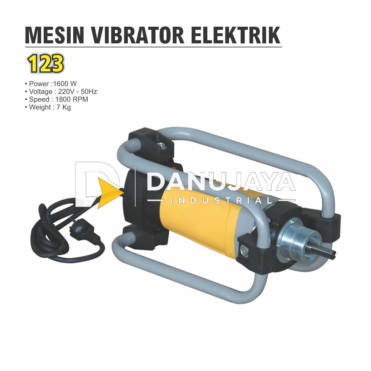 MESIN VBRTR ELEKTRIK PORTABLE 1275 MODEL SOCKET / PORTABLE ELECTRIC VBRTR MACHINE / MESIN PEMADAT BETON / SEMEN / MESIN ADUKAN PEMADAT COR BETON MERK ALDO