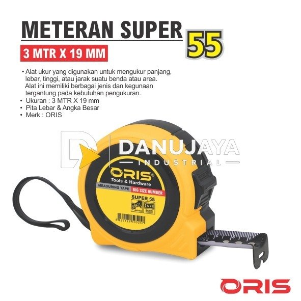 METERAN CROME 5 MTR X 19 MM GW69 FENG SHUI / MEASURING TAPE / ALAT UKUR DISERTAI FENGSHUI MERK ALDO