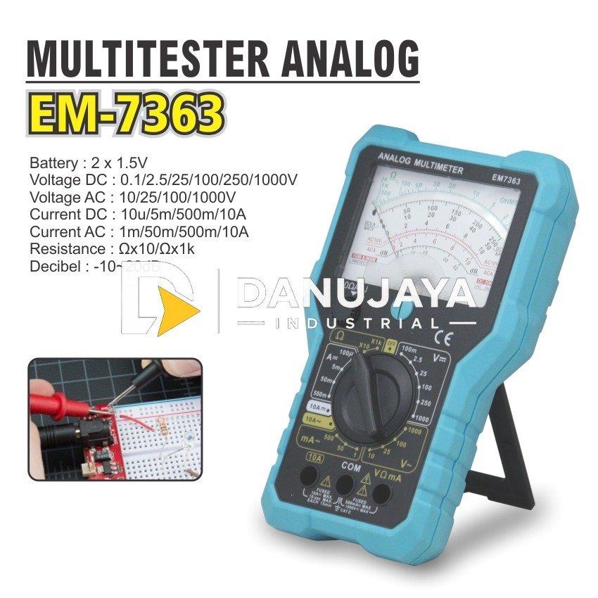 MULTITESTER ANALOG EM-7363 / MULTIMETER / AVOMETER MERK ALDO