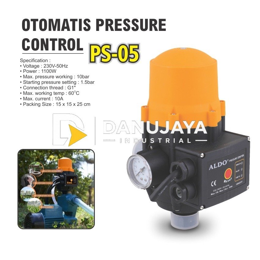 OTOMATIS PRESSURE CONTROL PS-05 / AUTOMATIC PRESSURE CONTROL / PENGONTROL TEKANAN POMPA AIR MERK ALDO