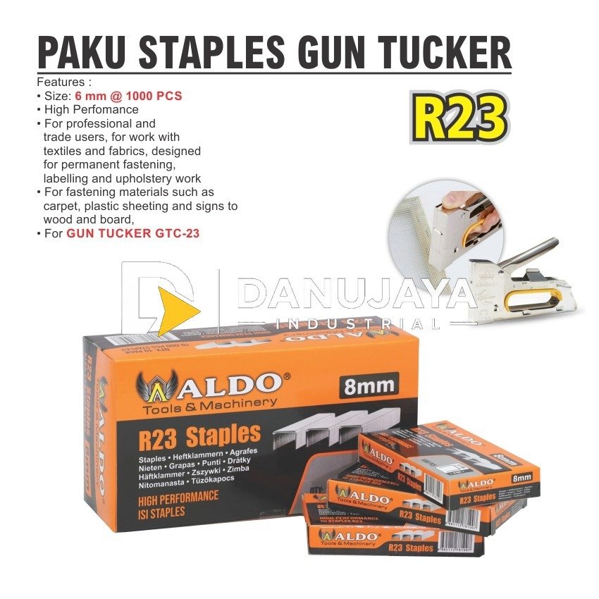 PAKU STAPLES GUN TUCKER / ISI PAKU STAPLES GUN TUCKER / ISI STAPLES UNTUK GUN TUCKER MERK ALDO