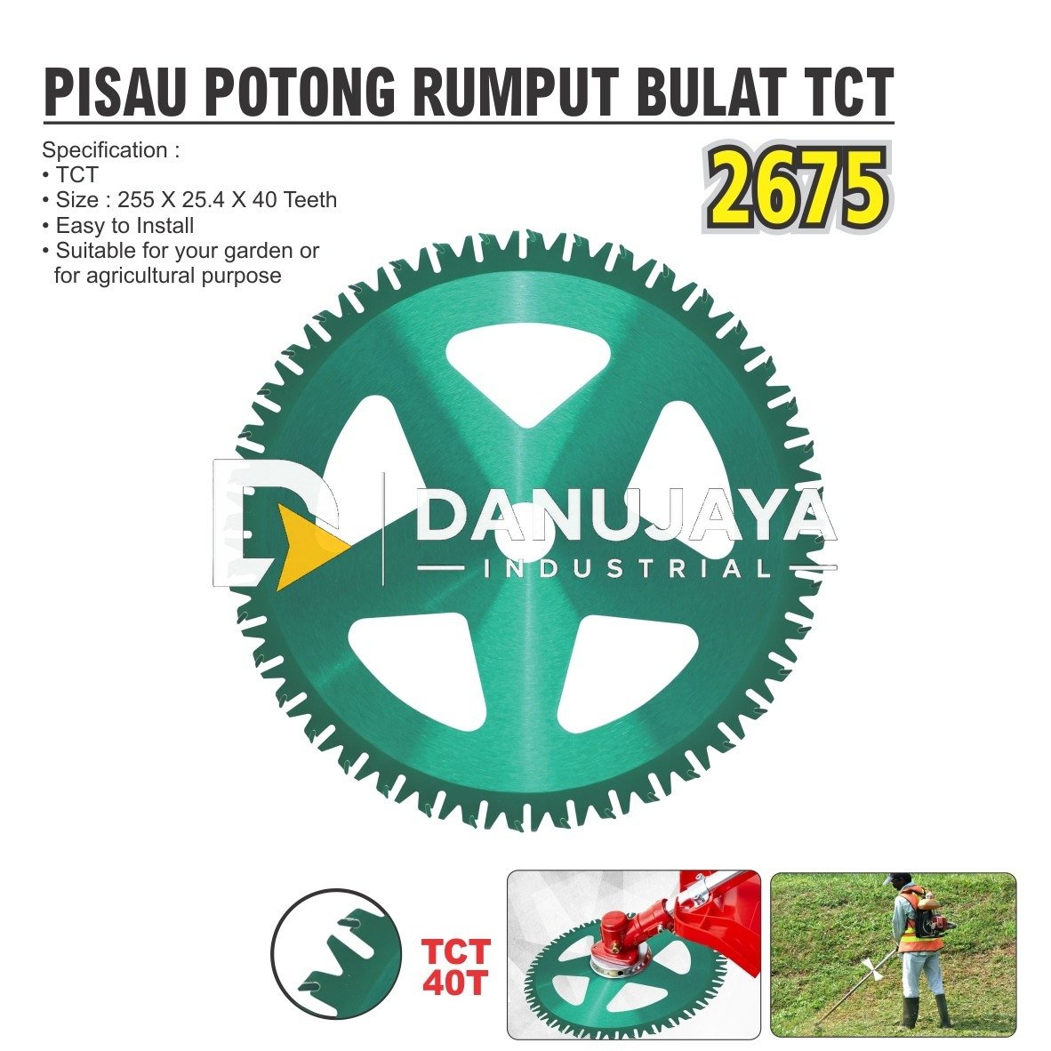 PISAU POTONG RUMPUT BULAT TCT 40 TEETH 2675 / GRASS CUTTER BLADE / MATA PISAU PEMOTONG RUMPUT MERK ALD