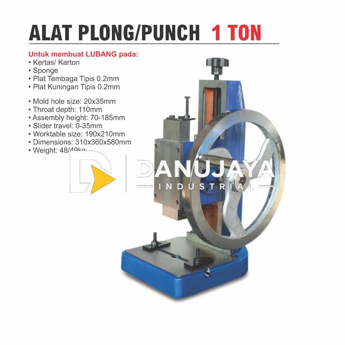 PLONG BIJIAN / ALAT PEMBUAT LUBANG GASKET KULIT / HOLLOW PUNCH MERK ALDO