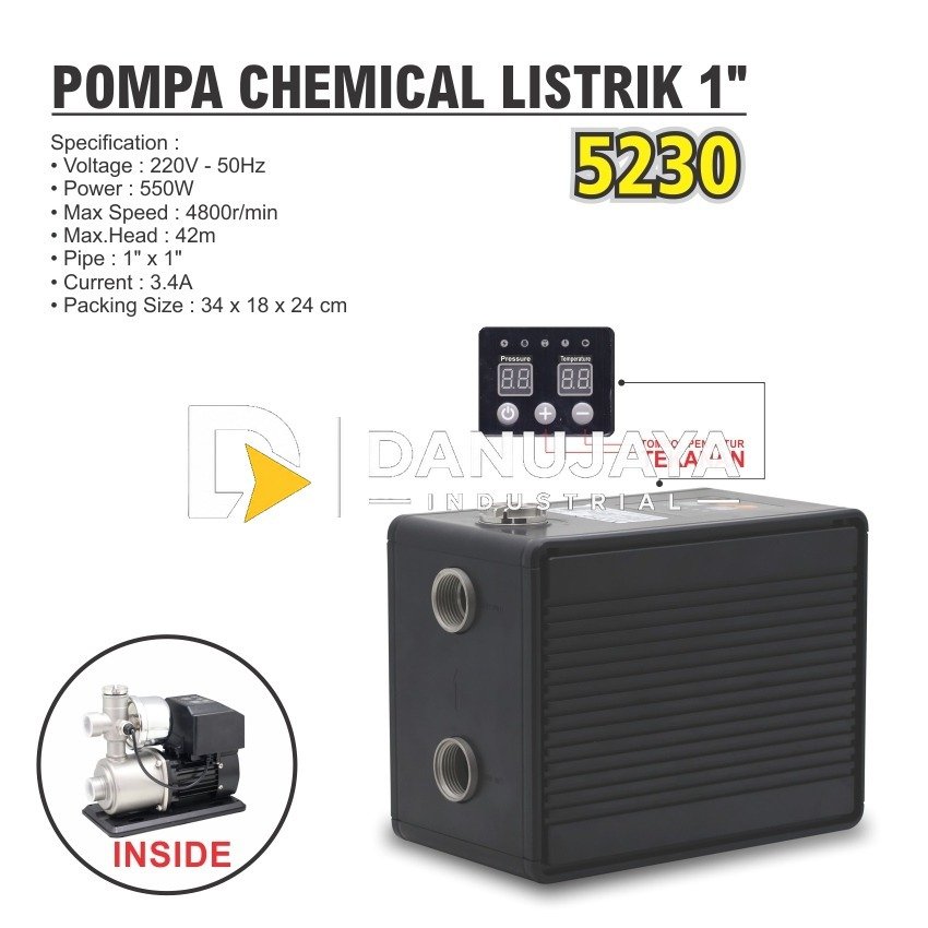 POMPA CHEMICAL LISTRIK 1" 5230 / ELECTRIC CHEMICAL PUMP MERK ALDO