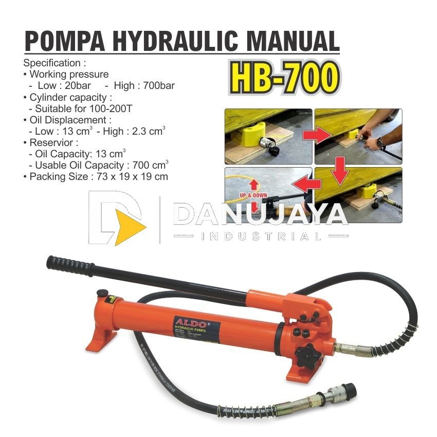 POMPA HYDRAULIK MANUAL HB-700 / HYDRAULIC PUMPS / POMPA HIDROLIK MERK ALDO