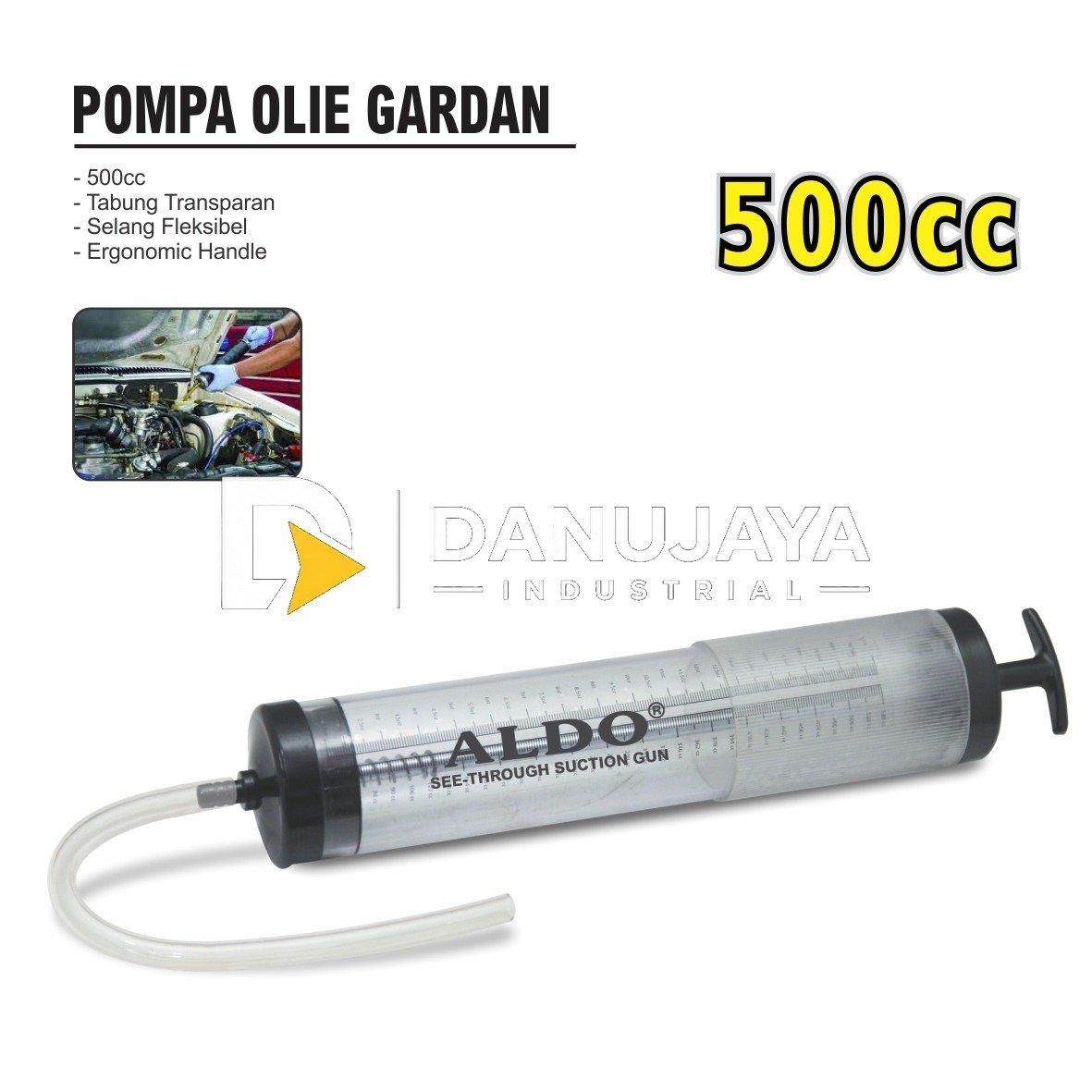 POMPA OLIE GARDAN TABUNG TRANSPARAN 500 CC