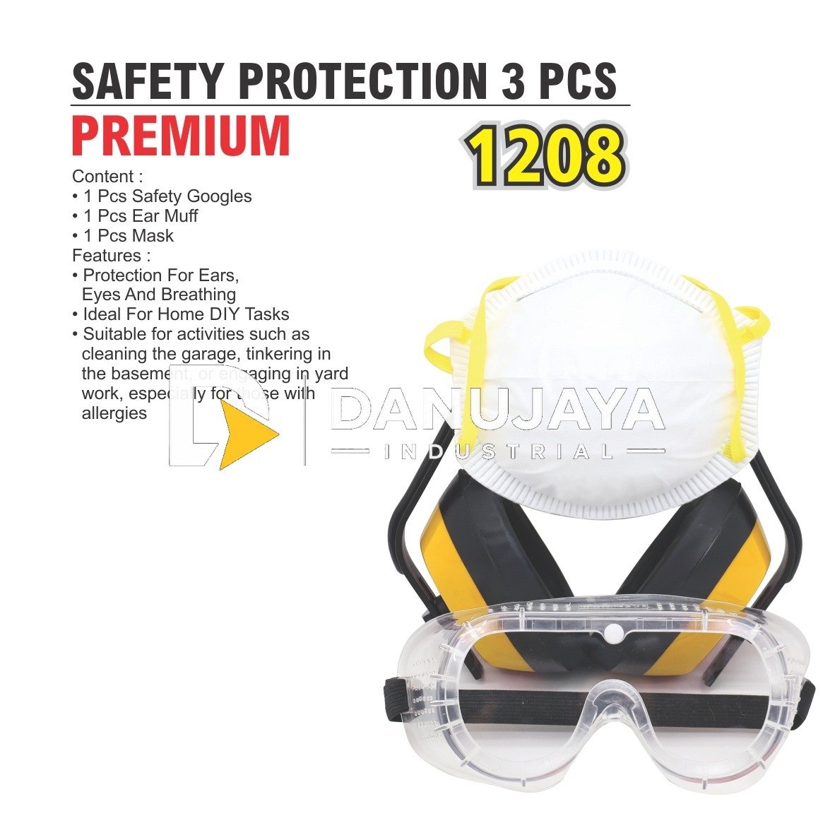 SAFETY PROTECTION PREMIUM 3 PCS 1208 / ALAT SAFETY SET / ALAT KEAMANAN SET MERK ALDO