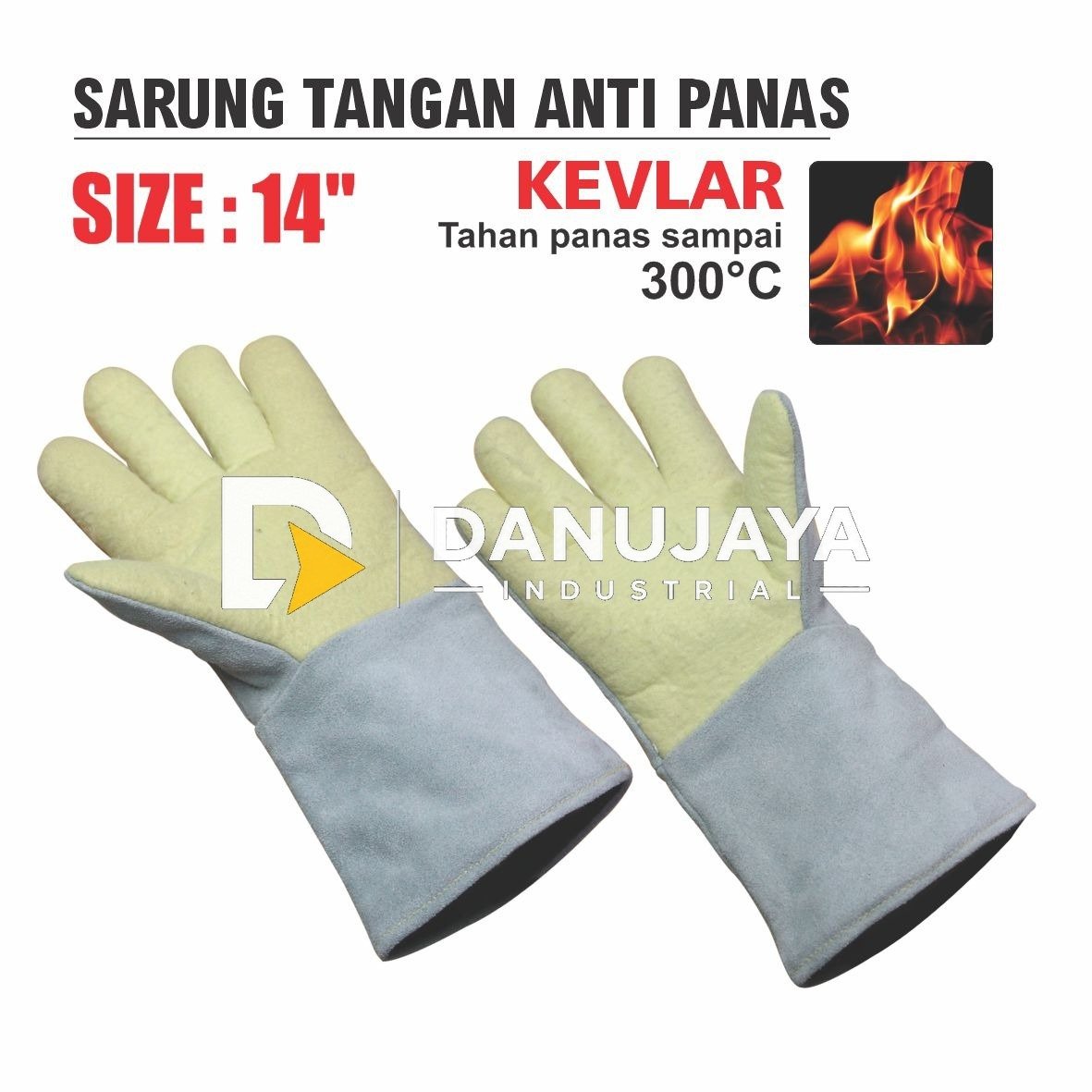 SARUNG TANGAN ANTI PANAS / KEVLAR GLOVE 14" MERK ALDO