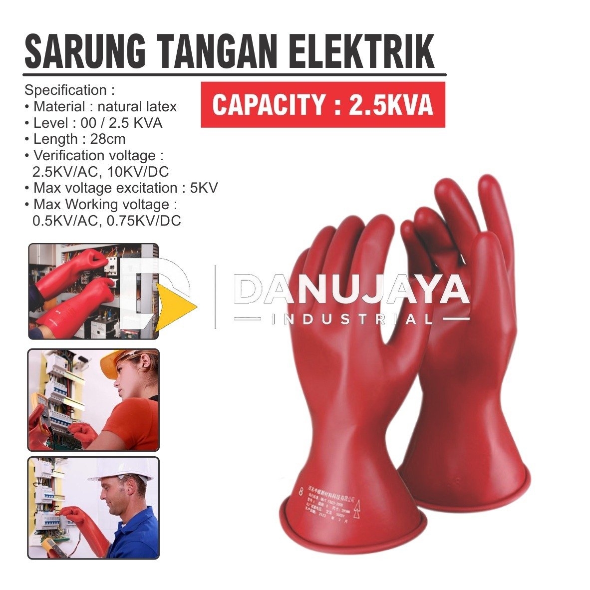 SARUNG TANGAN ELEKTRIK / INSULATING GLOVES / SARUNG TANGAN LISTRIK MERK ALDO