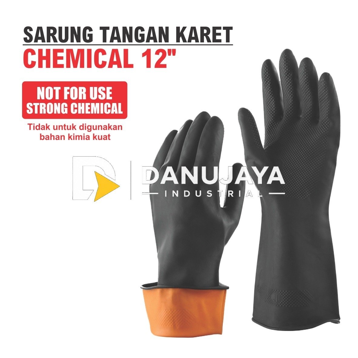 SARUNG TANGAN KARET CHEMICAL 12" / INDUSTRIAL LATEX GLOVES / SARUNG TANGAN ANTI KIMIA CHEMICAL / SARUNG TANGAN KIMIA / SAFETY GLOVES CHEMICAL MERK ALDO