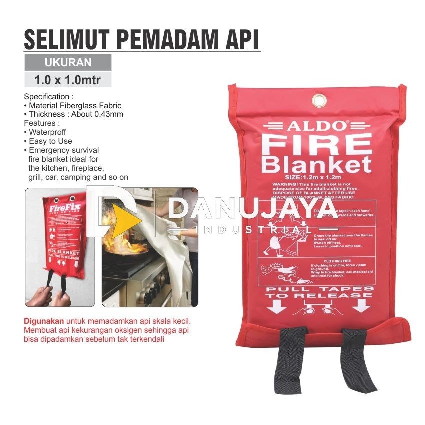 SELIMUT PEMADAM API / KAIN EMERGENCY PEMADAM API / FIRE BLANKET MERK ALDO