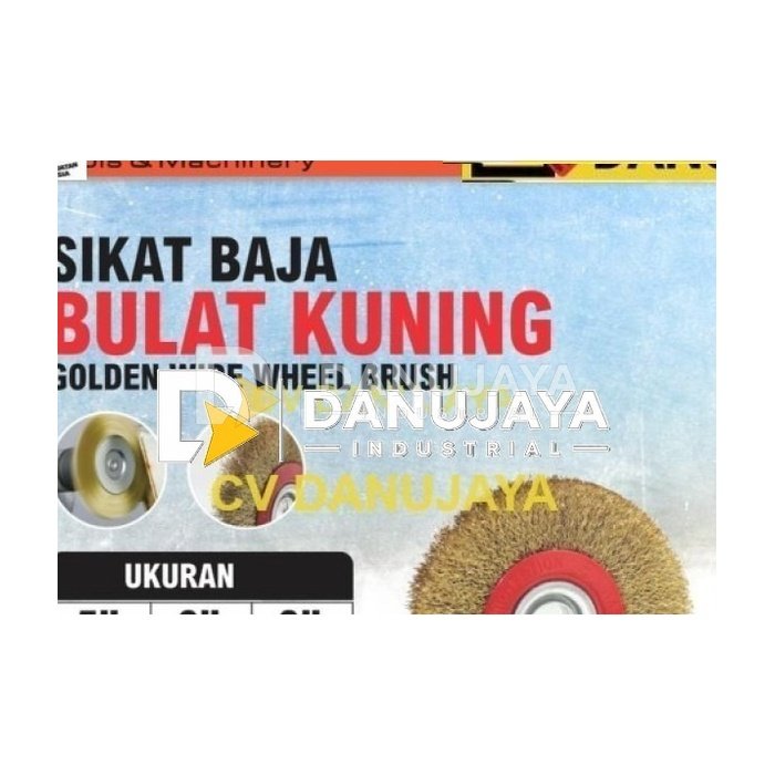 Sikat Baja Bulat Kuning Merk Aldo