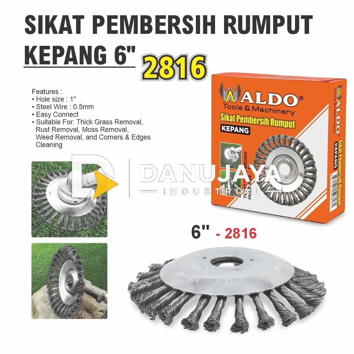 Sikat Nilon Pembersih 3 Pcs Type 153 Merk Aldo / Scrub Brush Cleaning Set
