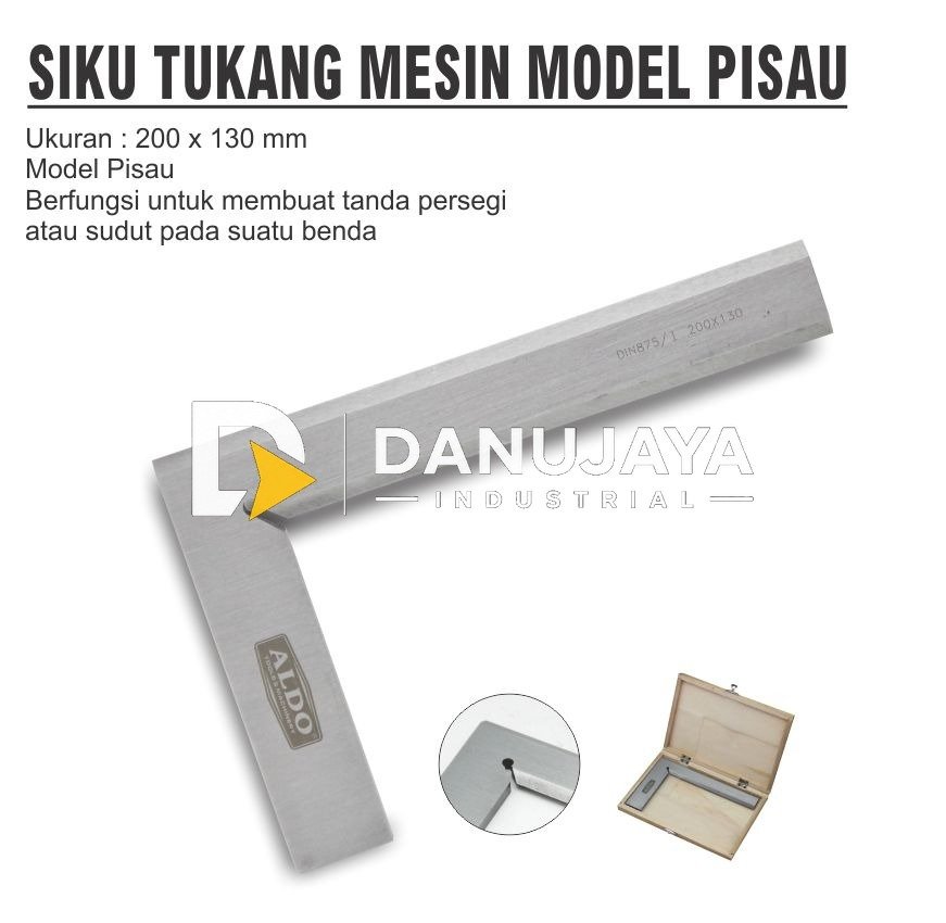 SIKU TUKANG MESIN MODEL PISAU / KNIFE EDGE SQUARE MERK ALDO