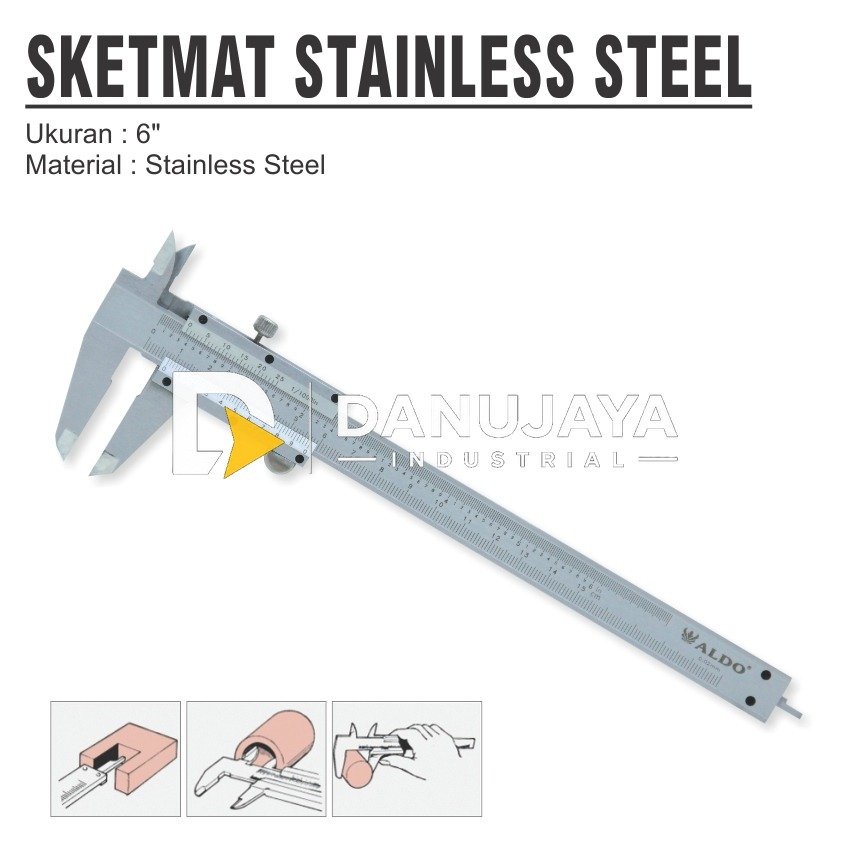 Sketmat Stainles Steel 6" Merk Aldo