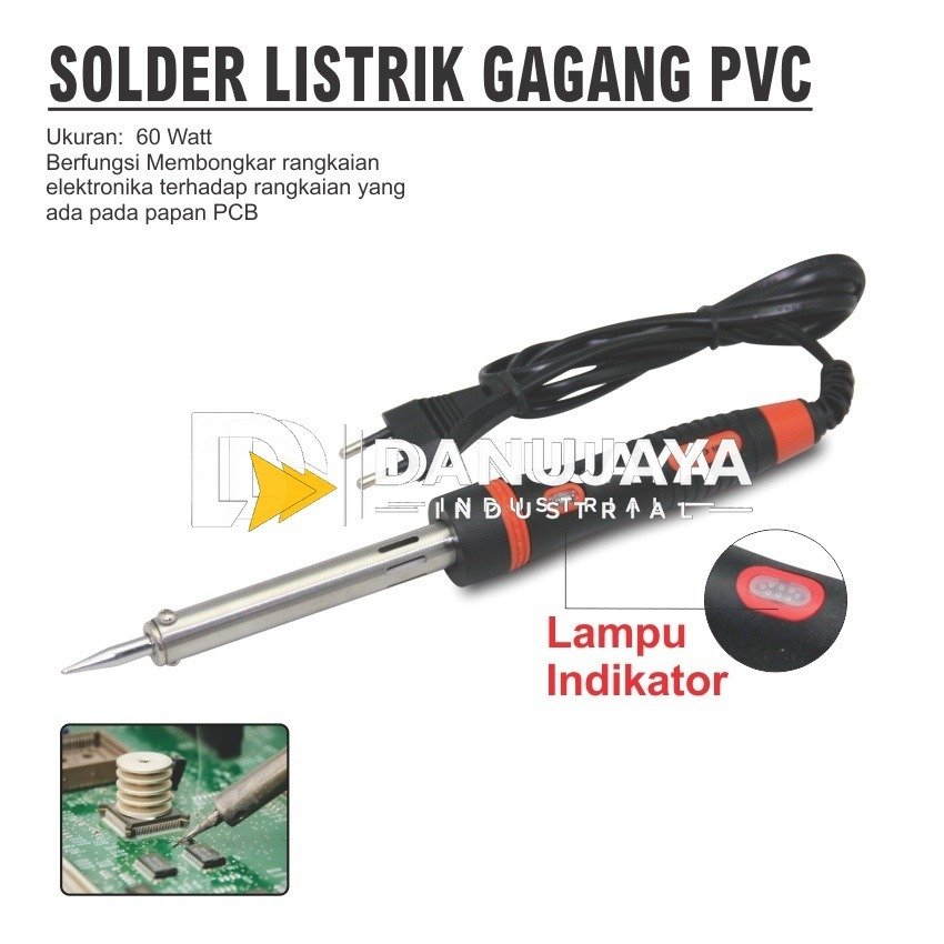 SOLDER LISTRIK GG PVC SDR-606 / SOLDERING IRON WITH ALUMINIUM PROTECTION TIP / SOLDER HANDLE PVC