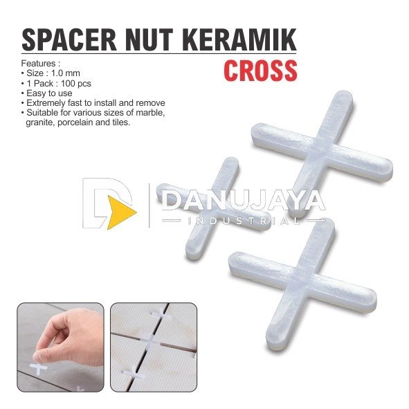 SPACER NUT KERAMIK CROSS / TILE SPACER CROSS / PERAPI NUT KERAMIK UBIN / ALAT BANTU PASANG NUT KERAMIK MERK ALDO
