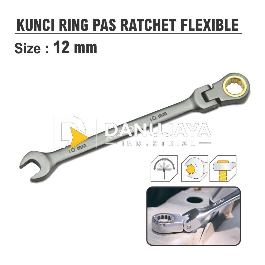 STANG SOCK RATCHET 1/2” FLEXIBLE / KUNCI SOCK / SHOCK / TORSI ALDO