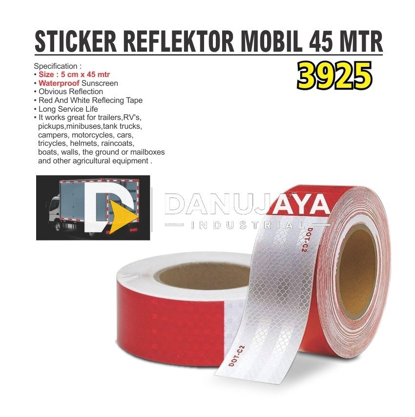 STICKER REFLEKTOR MOBIL 45 MTR / PEMANTUL CAHAYA / MATA KUCING ALDO