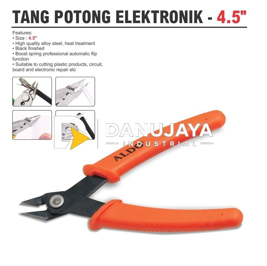 TANG POTONG ELEKTRIK 4.5" / LISTRIK / ELEKTRONIK / ELECTRONICAL ALDO