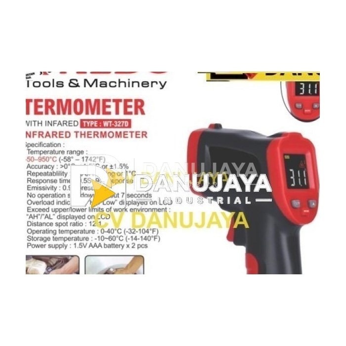 TERMOMETER WITH INFRARED WT327D / TERMO G UN / INFRARED THERMOMETER / ALAT CEK SUHU / ALAT PENGUKUR SUHU MERK ALDO