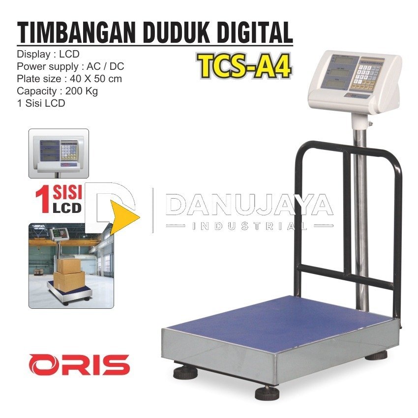 TIMBANGAN DUDUK DIGITAL 1 SISI LCD TYPE : TCS - A4 MERK ORIS
