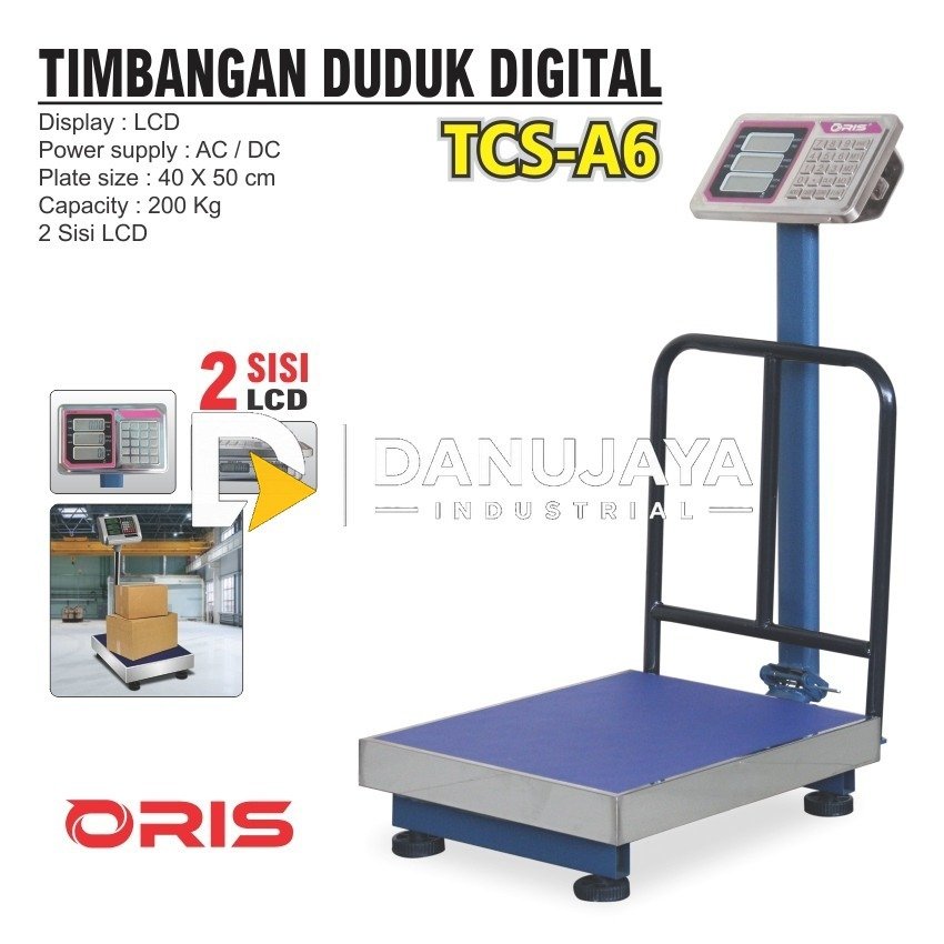 TIMBANGAN DUDUK DIGITAL 2 SISI LCD TYPE : TCS - A6 MERK ORIS