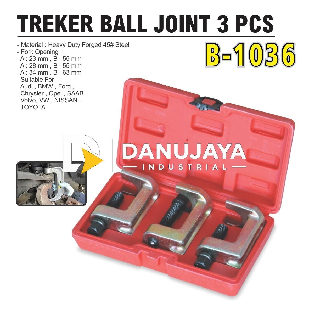 TREKER BALL JOINT REMOVER SET 3 PCS TYPE : B 1036