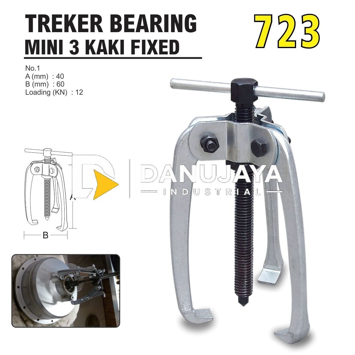 TREKER BEARING 3 KAKI / THREE JAW PULLER MERK ALDO