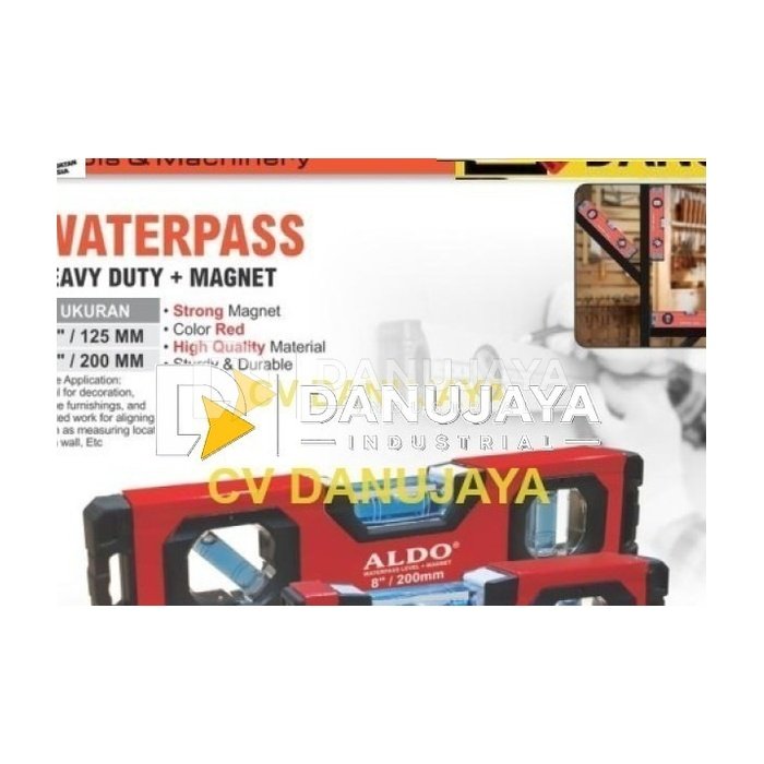 WATERPASS HD WITH MAGNET / PENGGARIS TUKANG / ALAT UKUR MERK ALDO