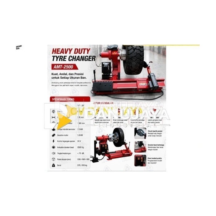 Mesin Tyre Changer Heavy Duty AMTECK AMT 2500 Pembuka Ban Truck Alat Bongkar Pasang Ban Besar 14 26 Inch
