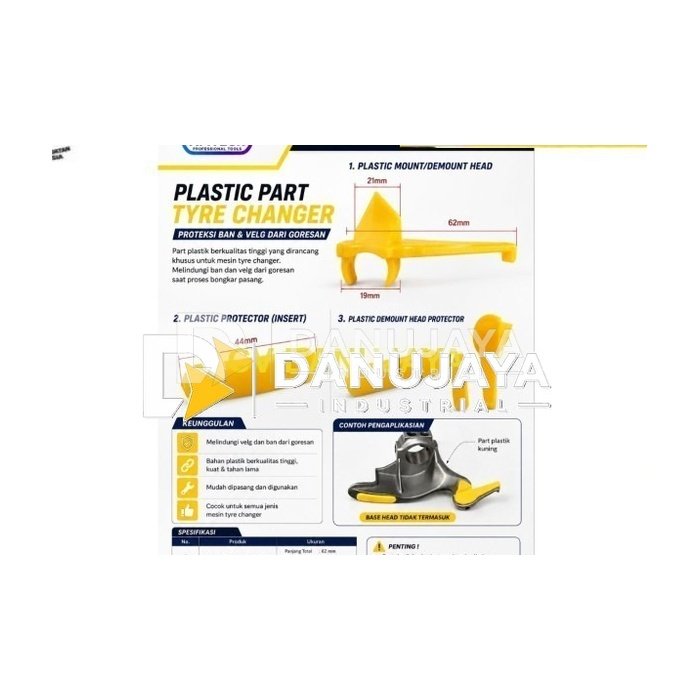 Plastic Mount Demount Head Tyre Changer Universal Pelindung Velg Ban Insert Plastik Mesin Buka Ban PROLINE