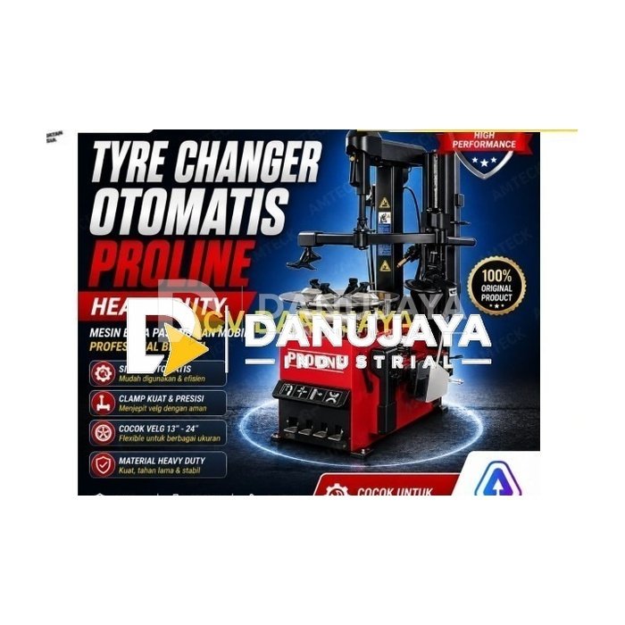 Tyre Changer Proline Otomatis with helper Mesin Buka Ban Mobil Alat Bengkel Heavy Duty Universal
