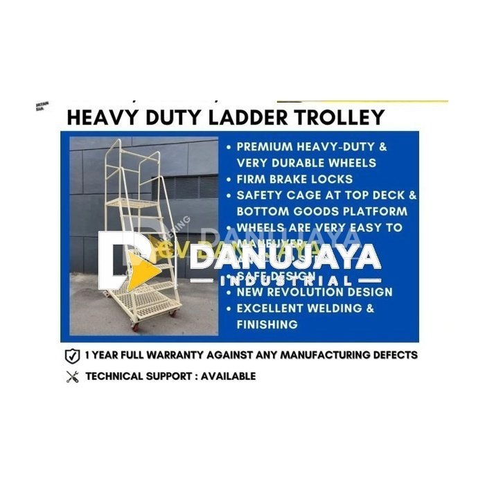 Tangga Gudang Ladder Trolley ST6 Superform Ban Ngai