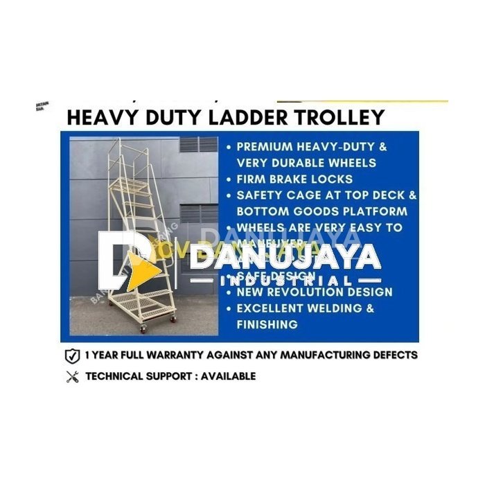 Tangga Gudang Ladder Trolley ST9 Superform Ban Ngai