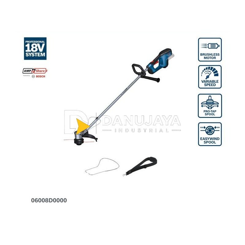 BOSCH PRO Mesin Potong Rumput - Cordless Grass Trimmer GRT 18V-33 | Alat Pemangkas Rumput Baterai - Garansi Resmi - 06008D0000