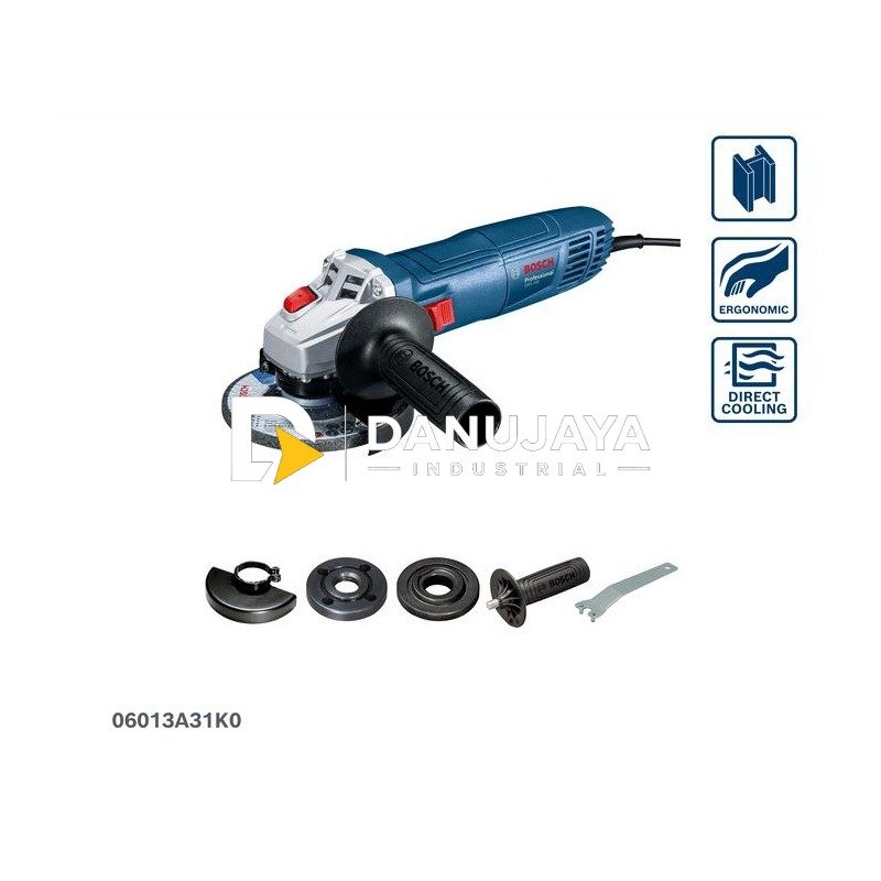 BOSCH PRO Gerinda Tangan Listrik 4" - Small Angle Grinder 700W GWS 700 | Gerinda Sudut Kecil untuk Menghaluskan dan Memotong Besi Beton - Garansi Resmi - 06013A31K0