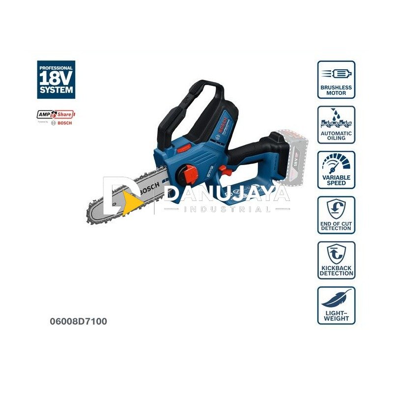 BOSCH PRO GKE 18V-20 Gergaji Pangkas Tanpa Kabel 18V Brushless 20 cm | Cordless Pruning Saw - 06008D7100