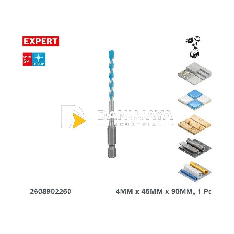 Bosch HEX-9 Multi Construction Drill Bit Mata Bor Multi Fungsi 4 x 90 MM - 2608902250