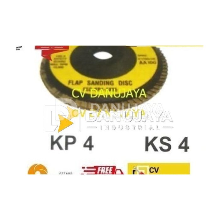 Abrasive Flap Disc Size 100 x 16mm Grit 100 Kinik KP4