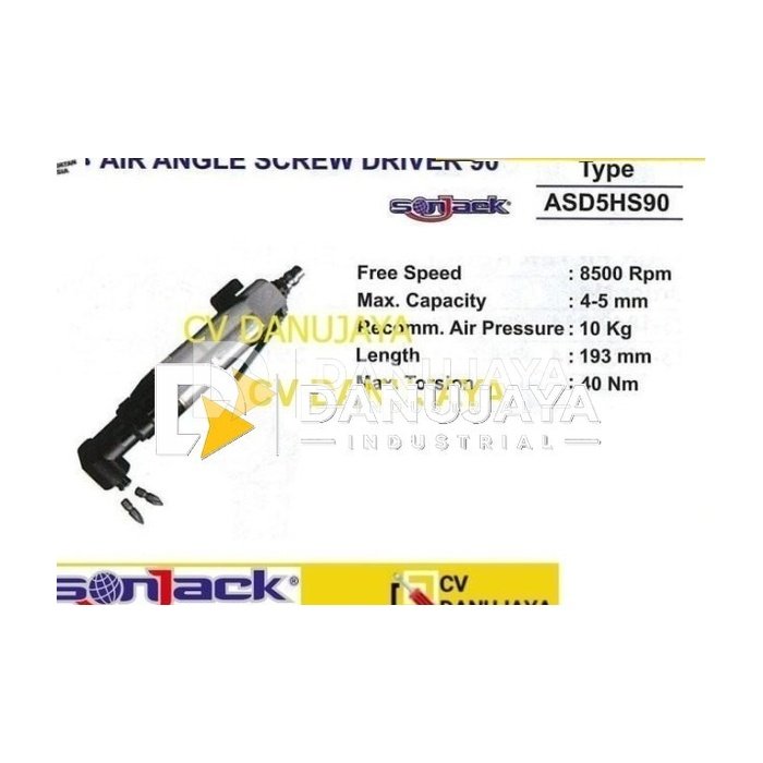 Air Angle Screw Obeng Angin Kompresor 90 Derajat Sonjack ASD5HS90